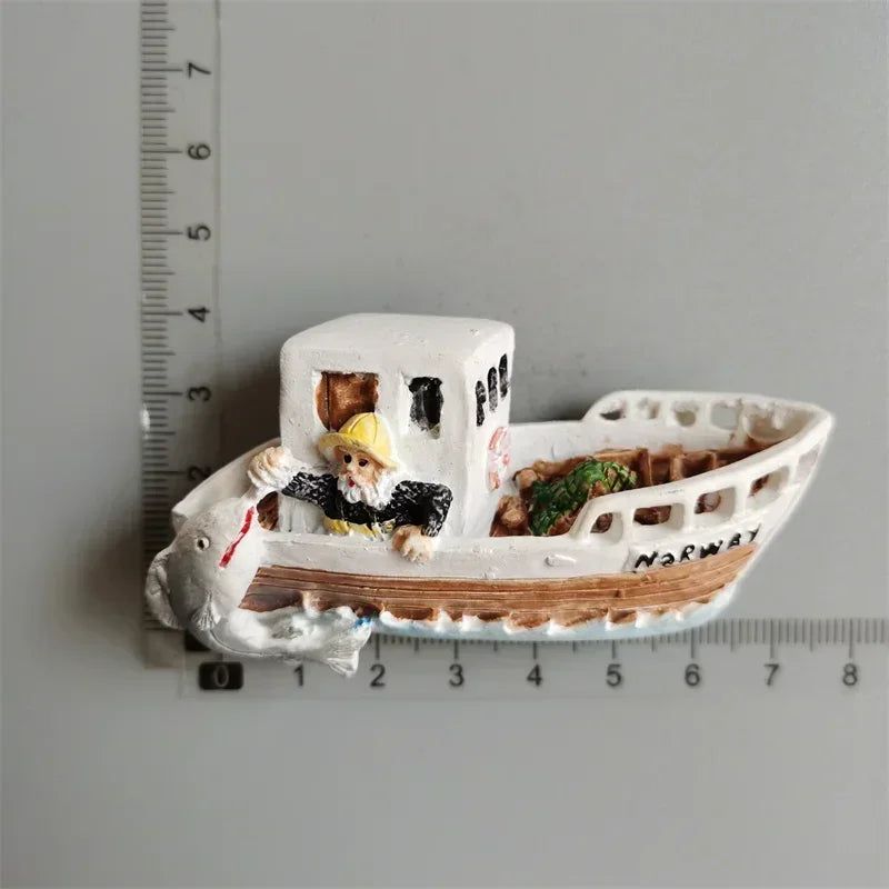 Vintage Handmade Painted Fridge Magnets Andorra Croatia Finland Italy Dresden Prague Norway Santorini France Denmark Ibiza Spain Jerusalem Austria Dublin - Grand Goldman