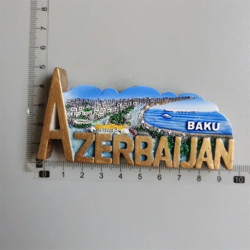 Vintage Handmade Painted Fridge Magnets Andorra Croatia Finland Italy Dresden Prague Norway Santorini France Denmark Ibiza Spain Jerusalem Austria Dublin - Grand Goldman