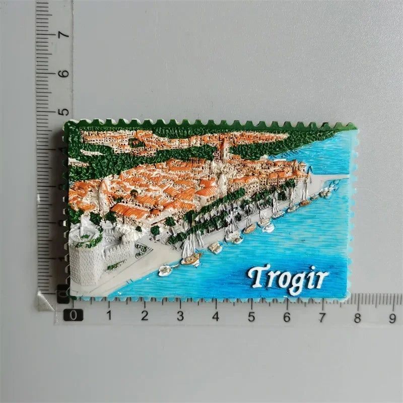 Vintage Handmade Painted Fridge Magnets Andorra Croatia Finland Italy Dresden Prague Norway Santorini France Denmark Ibiza Spain Jerusalem Austria Dublin - Grand Goldman