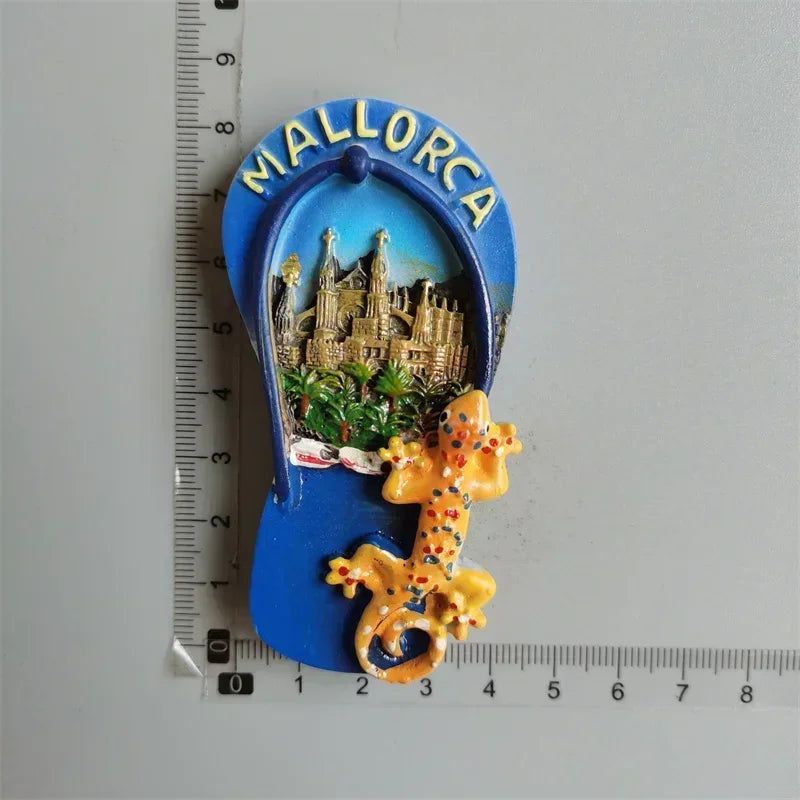 Vintage Handmade Painted Fridge Magnets Andorra Croatia Finland Italy Dresden Prague Norway Santorini France Denmark Ibiza Spain Jerusalem Austria Dublin - Grand Goldman