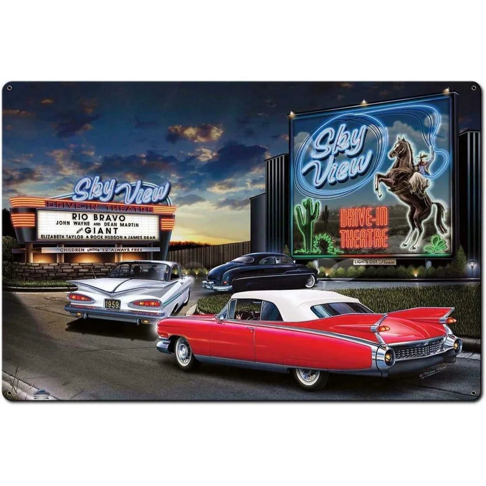 Vintage Metal Tin Signs Classic Cars Old Car Posters Plate Wall Decor for Garage Bars Man Cave Cafe Clubs Retro Posters Plaque - Grand Goldman