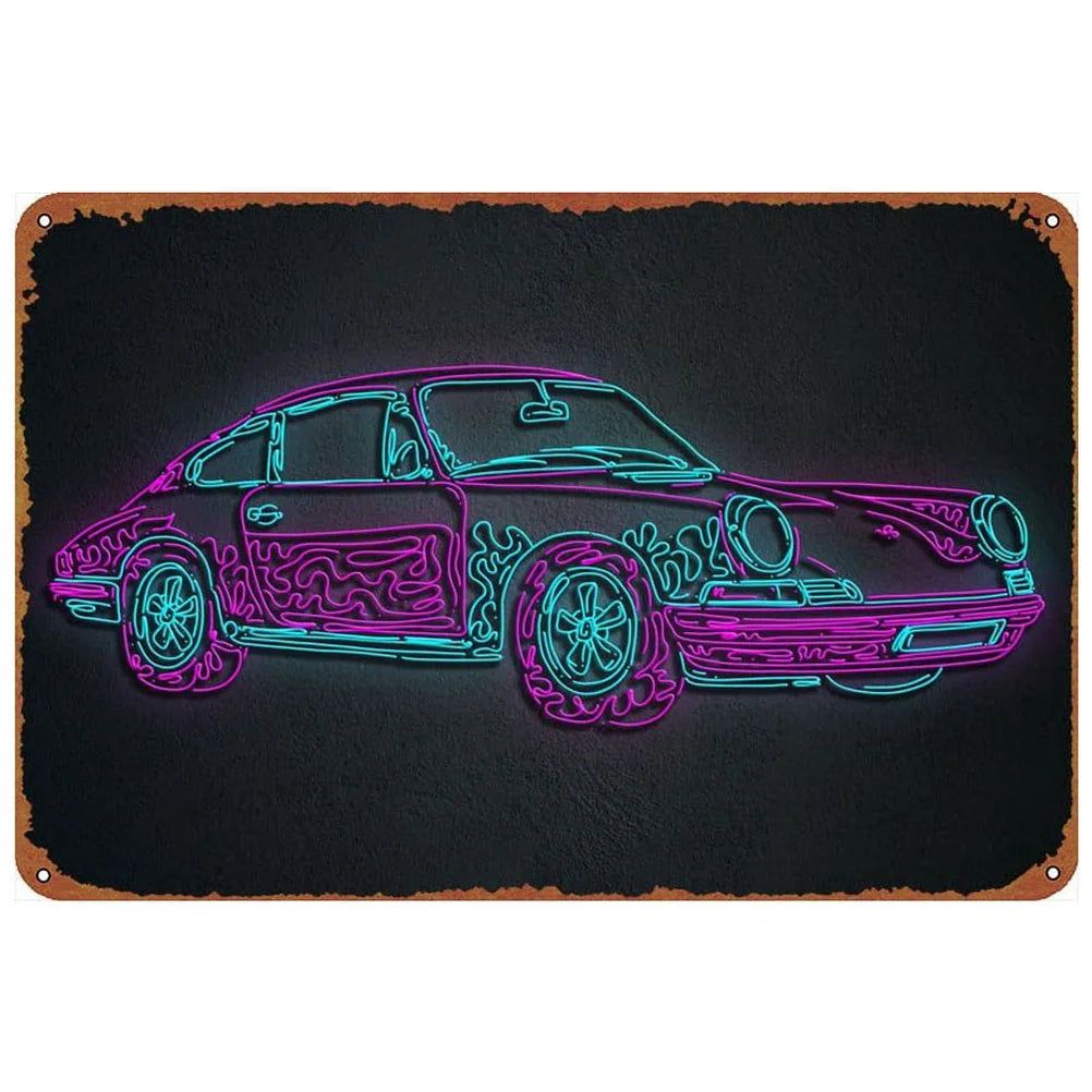 Vintage Metal Tin Signs Classic Cars Old Car Posters Plate Wall Decor for Garage Bars Man Cave Cafe Clubs Retro Posters Plaque - Grand Goldman