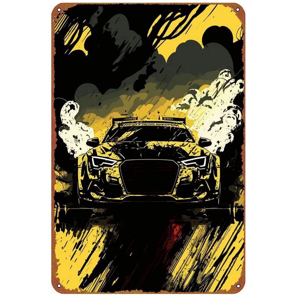 Vintage Metal Tin Signs Classic Cars Old Car Posters Plate Wall Decor for Garage Bars Man Cave Cafe Clubs Retro Posters Plaque - Grand Goldman