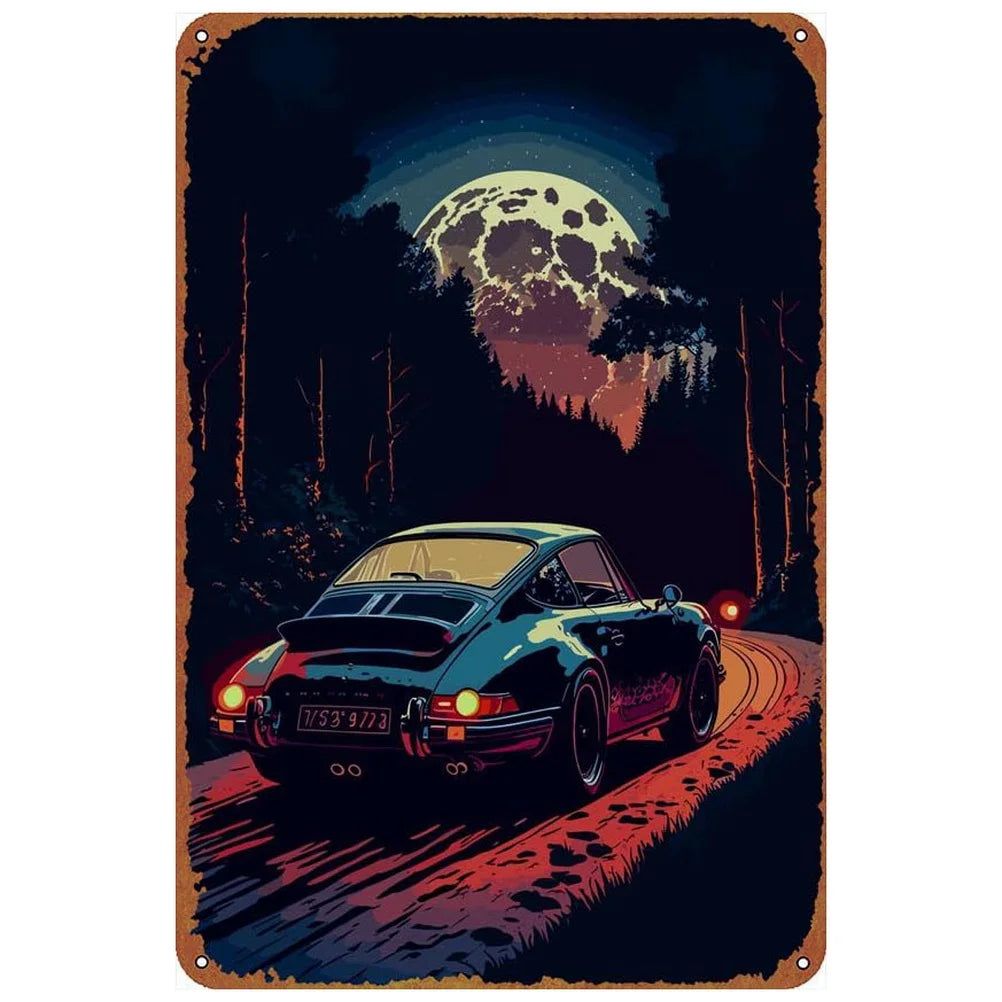 Vintage Metal Tin Signs Classic Cars Old Car Posters Plate Wall Decor for Garage Bars Man Cave Cafe Clubs Retro Posters Plaque - Grand Goldman