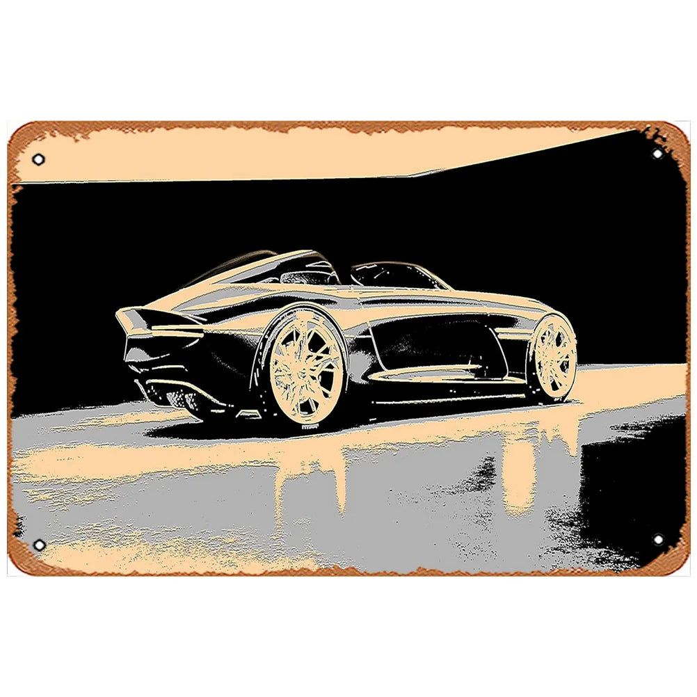 Vintage Metal Tin Signs Classic Cars Old Car Posters Plate Wall Decor for Garage Bars Man Cave Cafe Clubs Retro Posters Plaque - Grand Goldman