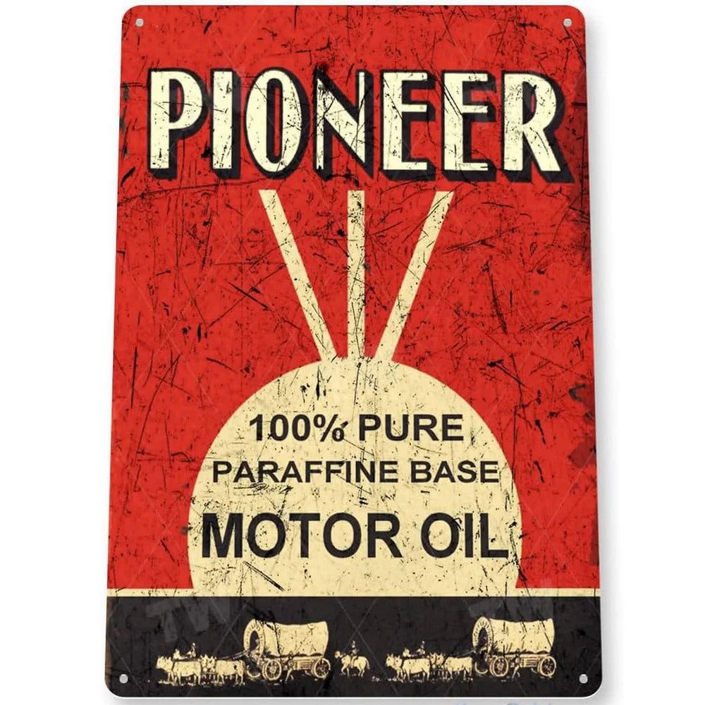 Vintage Mobil 1 Racing Motor Oil Rocket Oilzum Oil Gas Metal Tin Signs Wall Decor for Bars Garage Gas Oil Station Cafe Clubs Pub - Grand Goldman