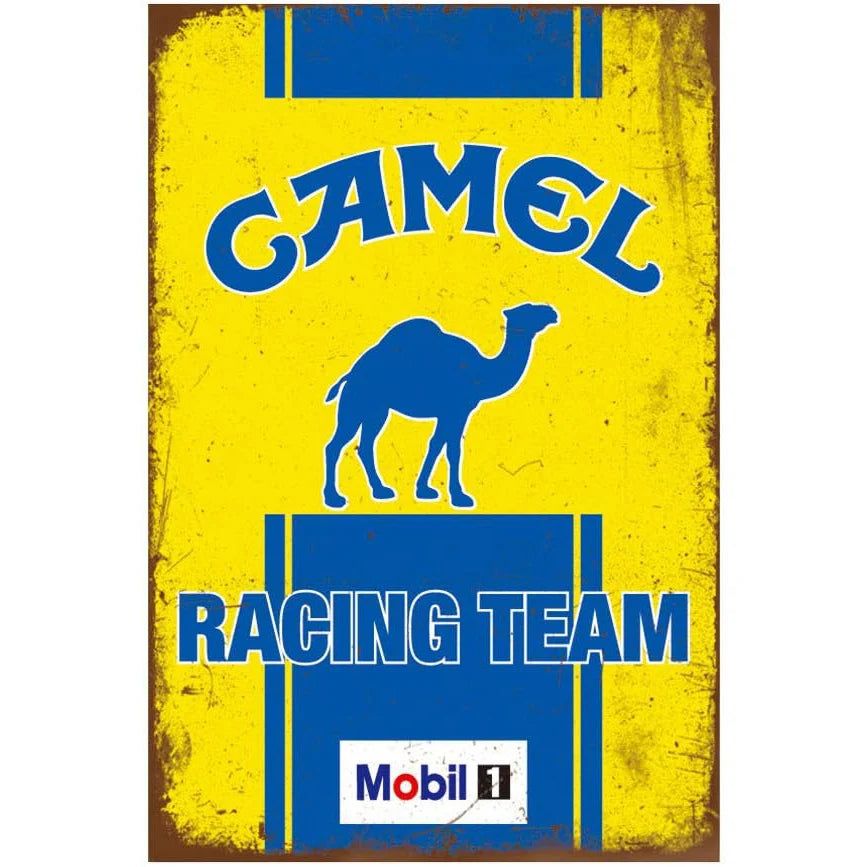 Vintage Mobil 1 Racing Motor Oil Rocket Oilzum Oil Gas Metal Tin Signs Wall Decor for Bars Garage Gas Oil Station Cafe Clubs Pub - Grand Goldman