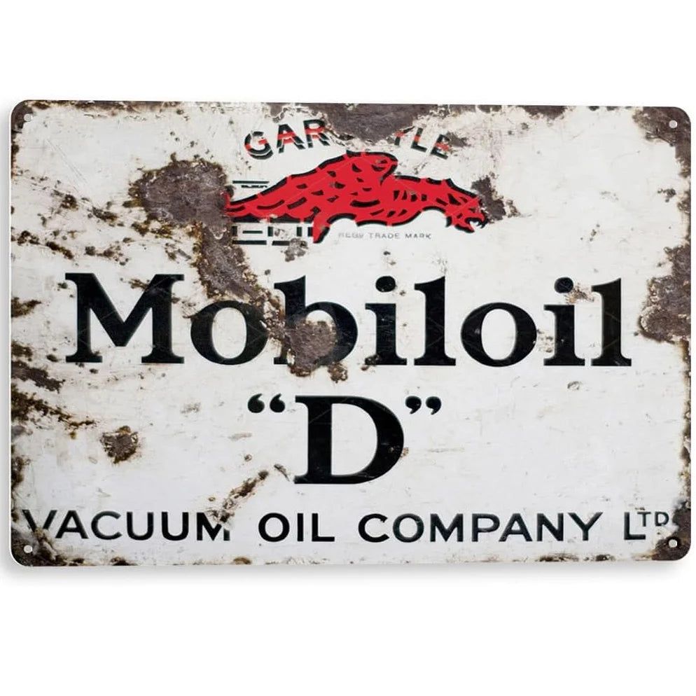 Vintage Mobil 1 Racing Motor Oil Rocket Oilzum Oil Gas Metal Tin Signs Wall Decor for Bars Garage Gas Oil Station Cafe Clubs Pub - Grand Goldman