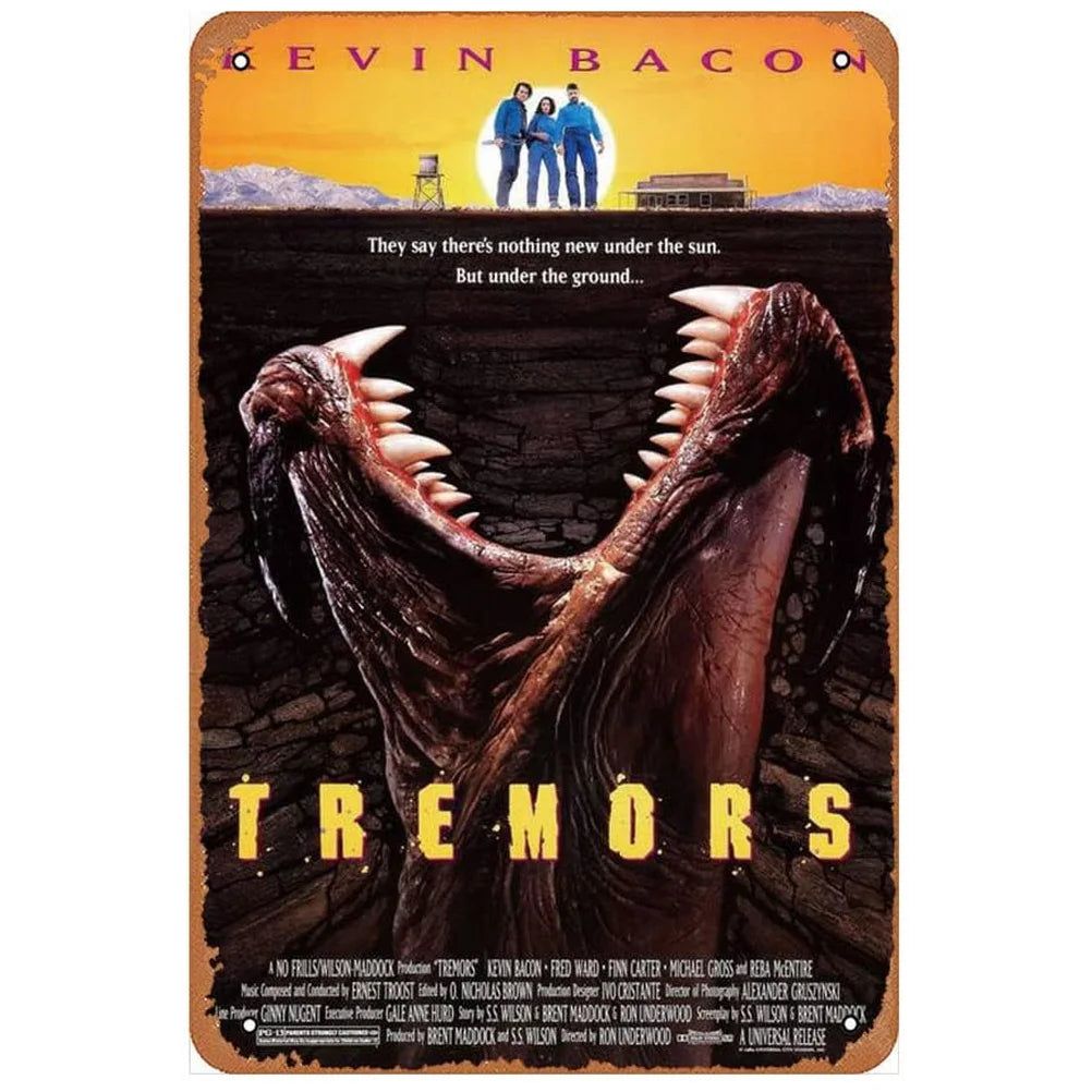 Vintage Movie Metal Tin Signs Jaws Tremors Halloween Movie Poster For Pub Club Cafe bar Home Wall Art Decoration Poster Retro - Grand Goldman
