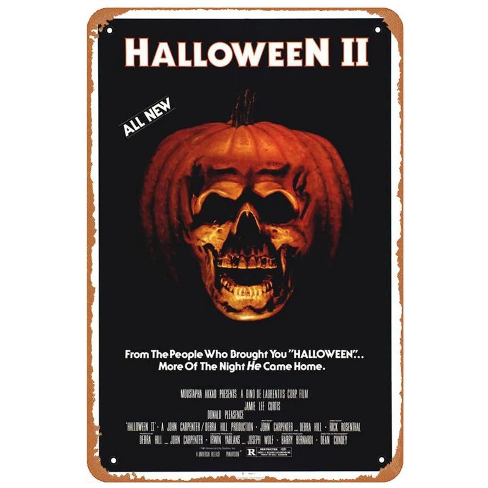 Vintage Movie Metal Tin Signs Jaws Tremors Halloween Movie Poster For Pub Club Cafe bar Home Wall Art Decoration Poster Retro - Grand Goldman