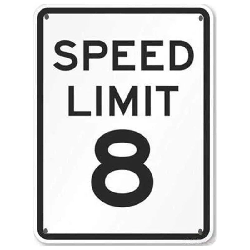 Vintage No Speed Limited Metal Tin Signs Posters Plate Wall Decor for Home Bars Garage Cafe Clubs Pubs Retro Posters Plaque - Grand Goldman