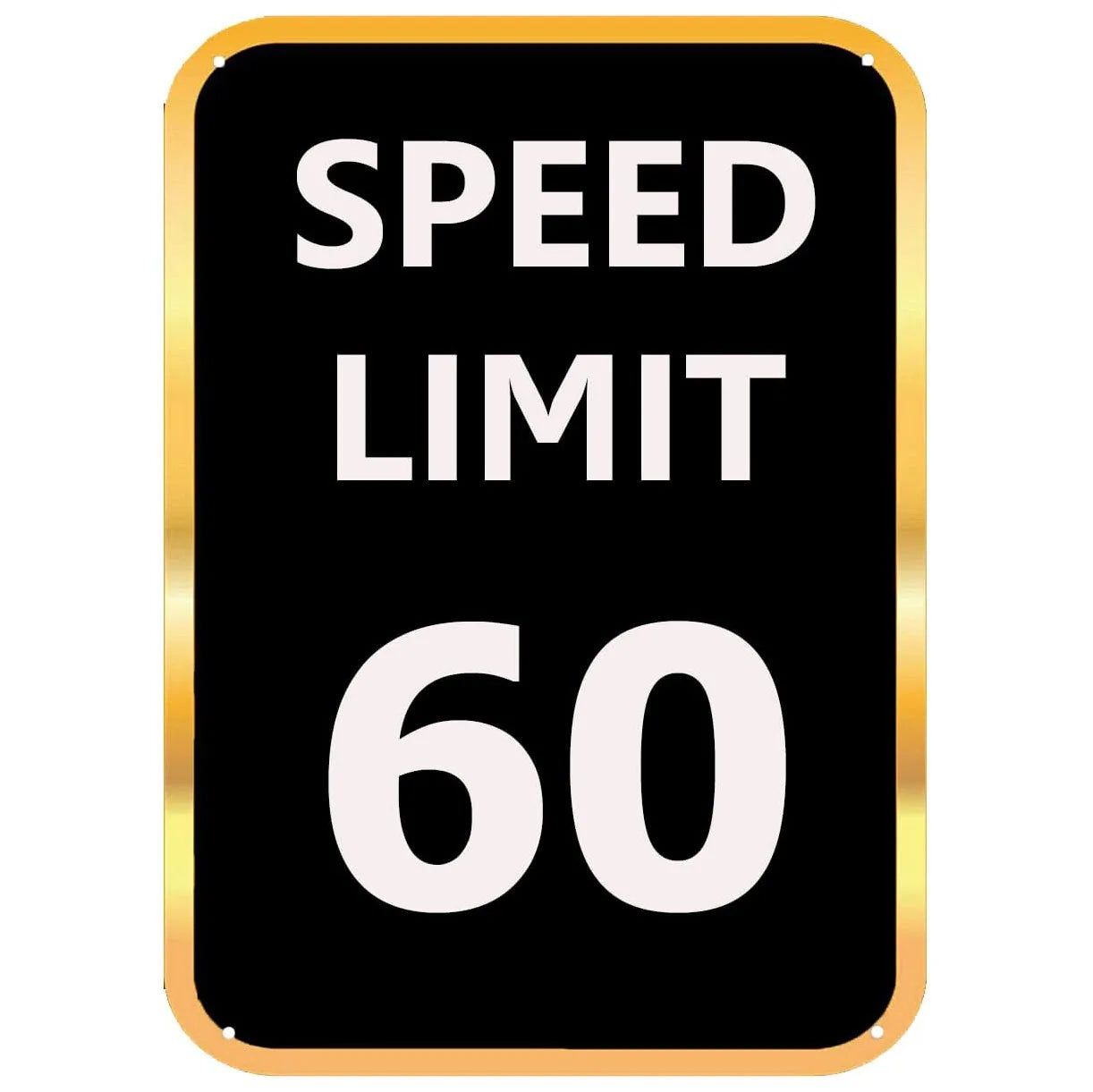 Vintage No Speed Limited Metal Tin Signs Posters Plate Wall Decor for Home Bars Garage Cafe Clubs Pubs Retro Posters Plaque - Grand Goldman