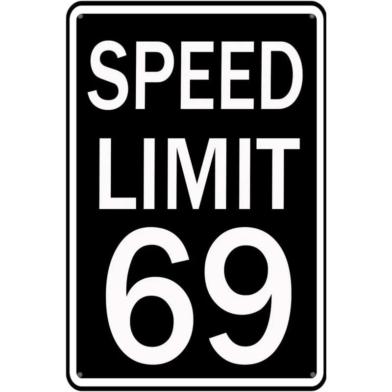 Vintage No Speed Limited Metal Tin Signs Posters Plate Wall Decor for Home Bars Garage Cafe Clubs Pubs Retro Posters Plaque - Grand Goldman