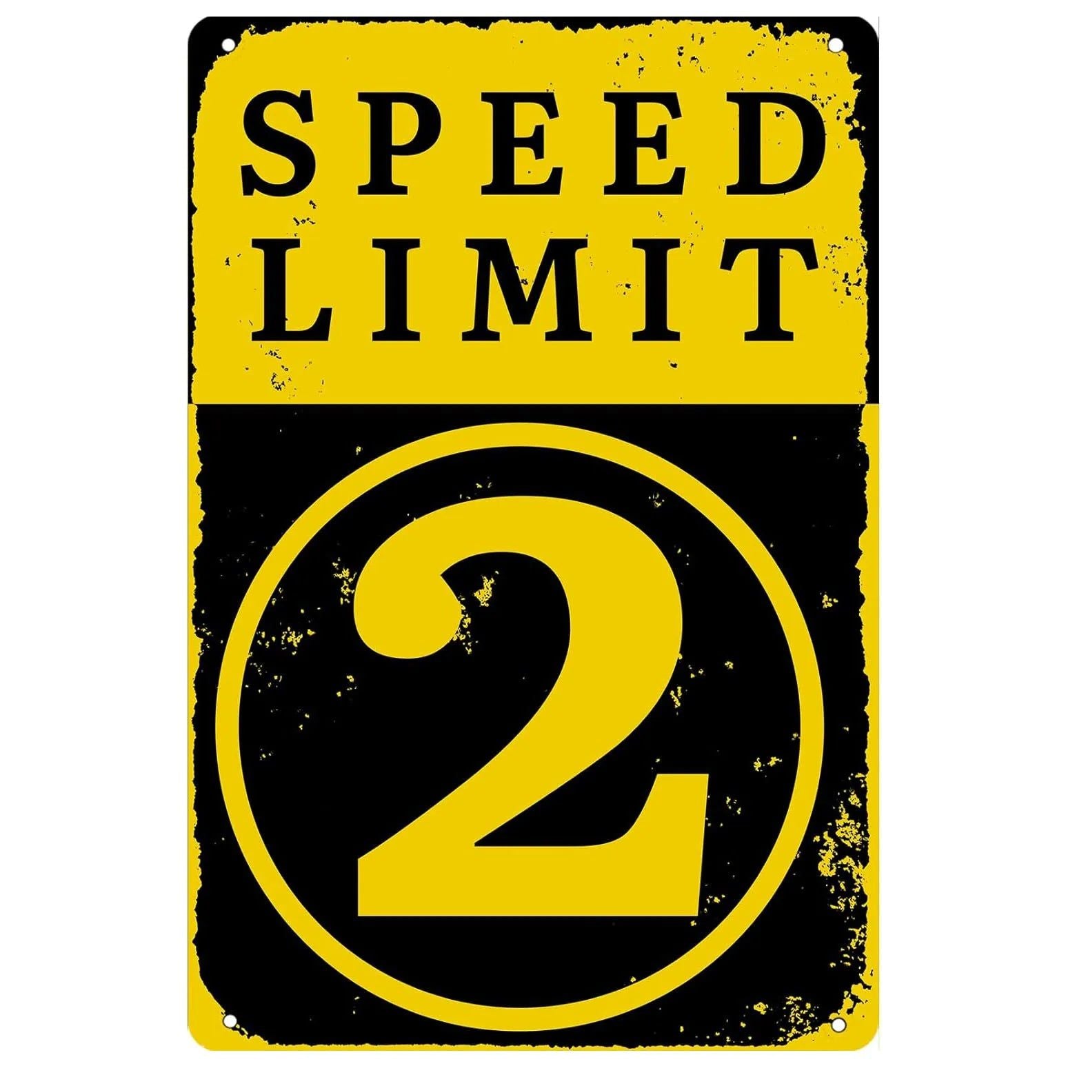 Vintage No Speed Limited Metal Tin Signs Posters Plate Wall Decor for Home Bars Garage Cafe Clubs Pubs Retro Posters Plaque - Grand Goldman