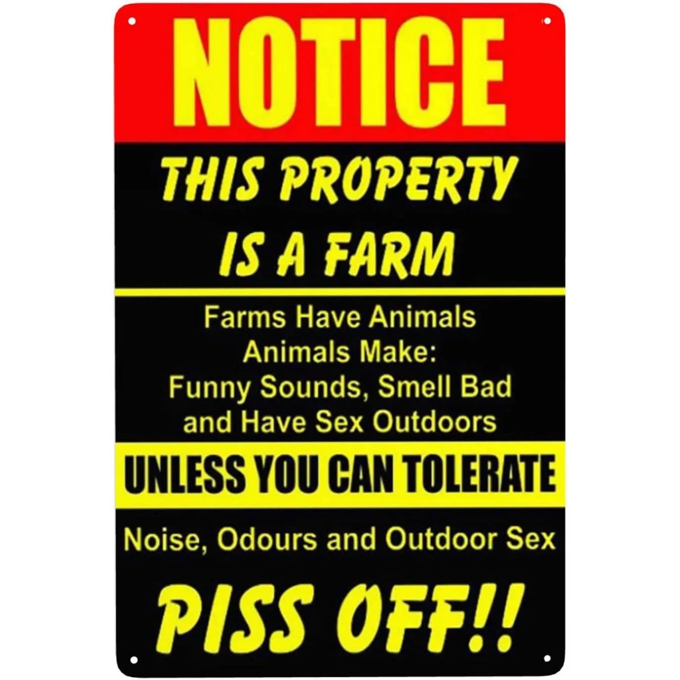 Vintage Notice Metal Tin Signs Posters Plate Wall Decor for Home Garden Bars Garage Cafe Clubs Retro Posters Plaque - Grand Goldman