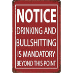 Vintage Notice Metal Tin Signs Posters Plate Wall Decor for Home Garden Bars Garage Cafe Clubs Retro Posters Plaque - Grand Goldman