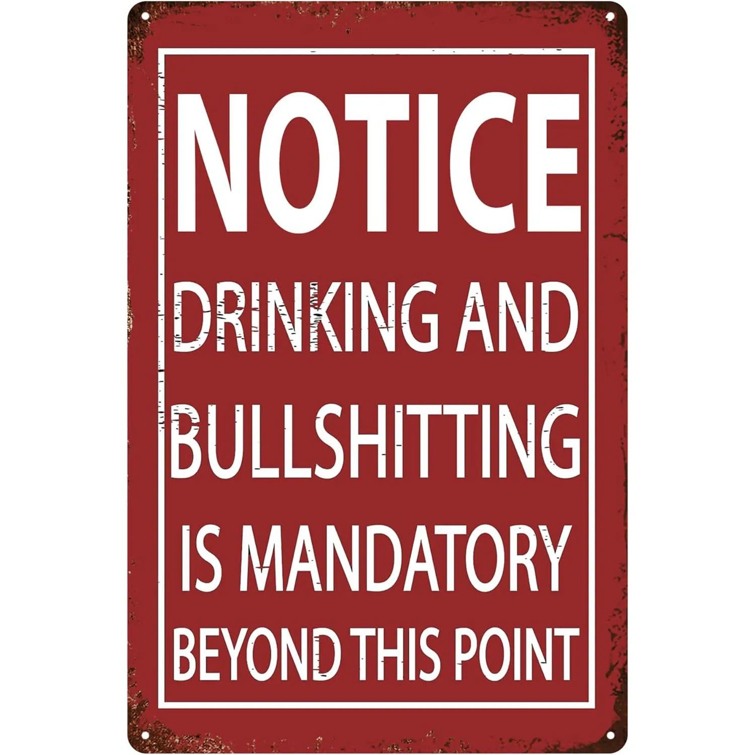 Vintage Notice Metal Tin Signs Posters Plate Wall Decor for Home Garden Bars Garage Cafe Clubs Retro Posters Plaque - Grand Goldman