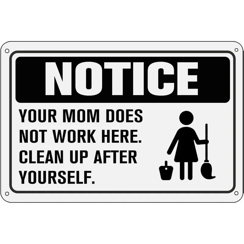 Vintage Notice Metal Tin Signs Posters Plate Wall Decor for Home Garden Bars Garage Cafe Clubs Retro Posters Plaque - Grand Goldman