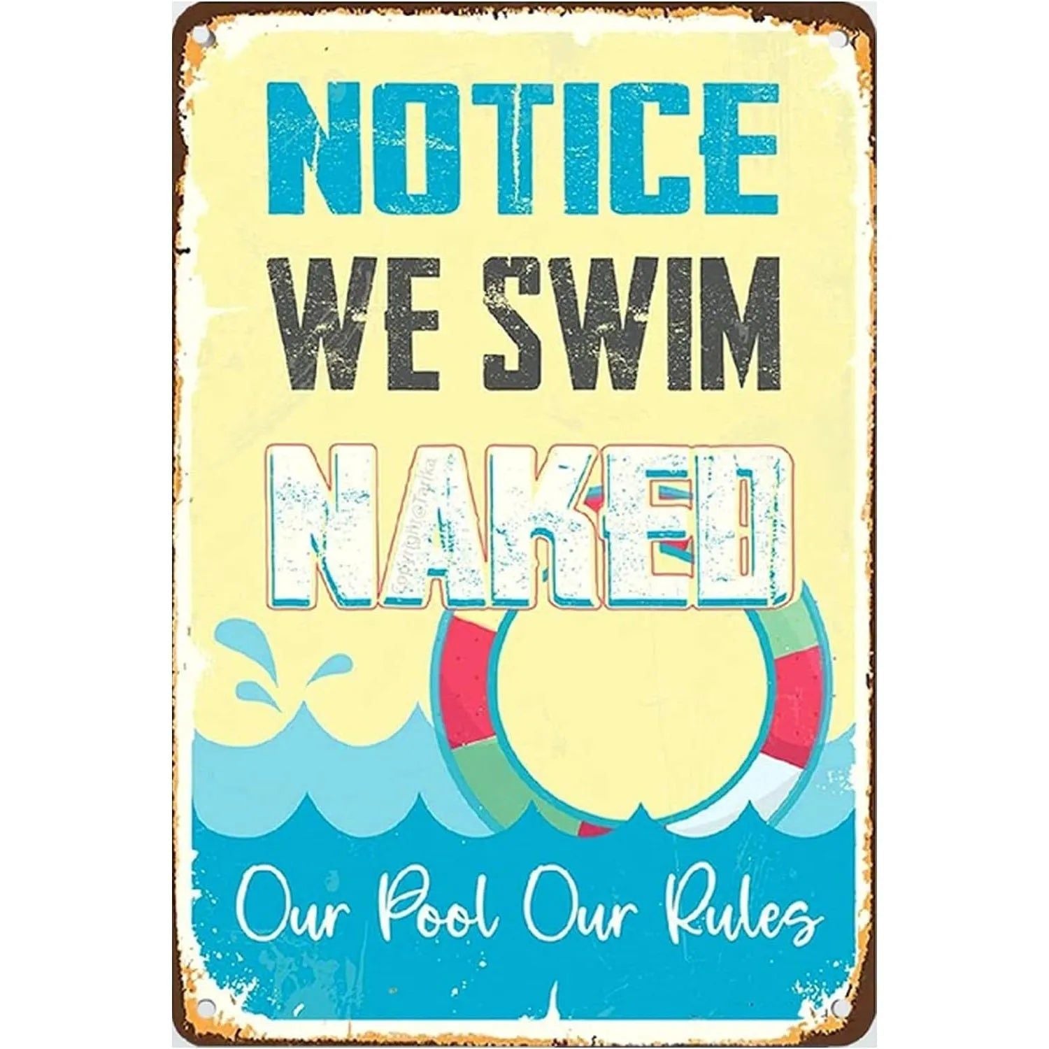 Vintage Notice Metal Tin Signs Posters Plate Wall Decor for Home Garden Bars Garage Cafe Clubs Retro Posters Plaque - Grand Goldman