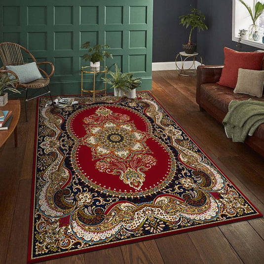 Vintage Persian Bohemian Living Room Rug Floor Mat - Grand Goldman