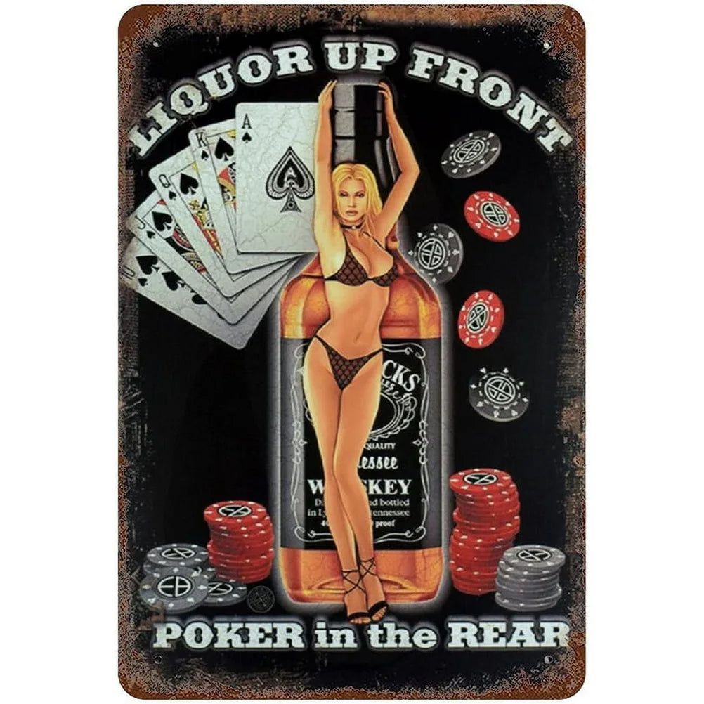 Vintage Pinup Girls Metal Tin Signs Plaque Metal Plate Retro Wall Art Posters for Man Cave Cafe Bar Pub Iron Painting Decoration - Grand Goldman