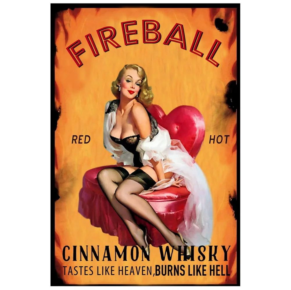 Vintage Pinup Girls Metal Tin Signs Plaque Metal Plate Retro Wall Art Posters for Man Cave Cafe Bar Pub Iron Painting Decoration - Grand Goldman