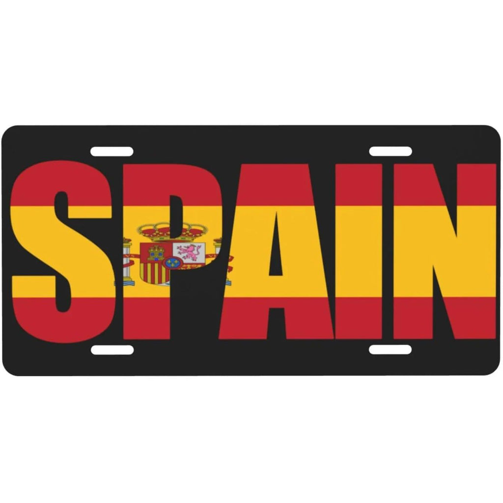 Vintage Plaque National Flags License Plate Spain Russia Netherlands Metal Tin Sign Garage Bar Pub Club Home Wall Decor 6X12Inch - Grand Goldman