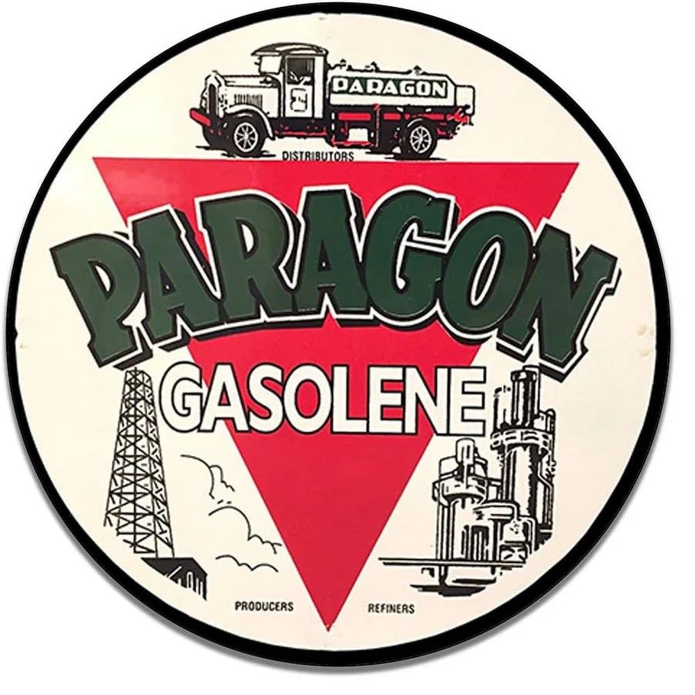 Vintage Retro Motor Oil Gas Round Metal Tin Sign Rustic Decor Wall Art Posters Funny Iron Painting For Home Bar Pub Cafe Garage - Grand Goldman