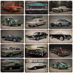 Vintage Vehicle Metal Tin Sign Plaque Retro Tin Painting Racing Car Posters Wall Art Stickers Home Bar Garage Decorative Plates - Grand Goldman