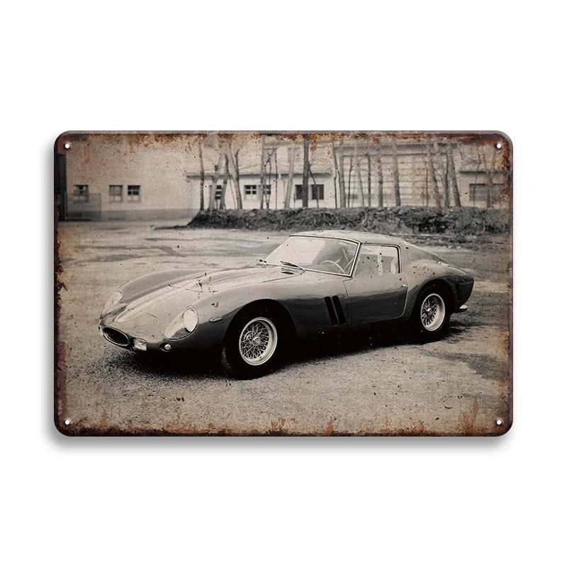 Vintage Vehicle Metal Tin Sign Plaque Retro Tin Painting Racing Car Posters Wall Art Stickers Home Bar Garage Decorative Plates - Grand Goldman