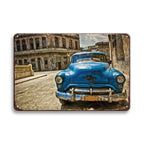 Vintage Vehicle Metal Tin Sign Plaque Retro Tin Painting Racing Car Posters Wall Art Stickers Home Bar Garage Decorative Plates - Grand Goldman