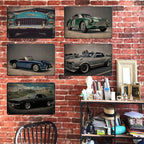 Vintage Vehicle Metal Tin Sign Plaque Retro Tin Painting Racing Car Posters Wall Art Stickers Home Bar Garage Decorative Plates - Grand Goldman