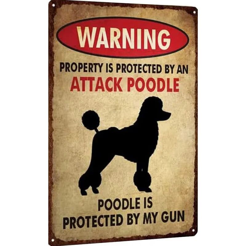 Vintage Warning Attention Notice Metal Tin Signs Posters Plate Wall Decor for Home Bars Garage Cafe Clubs Retro Poster Plaque - Grand Goldman