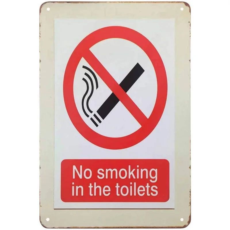 Vintage Warning Attention Notice Metal Tin Signs Posters Plate Wall Decor for Home Bars Garage Cafe Clubs Retro Poster Plaque - Grand Goldman