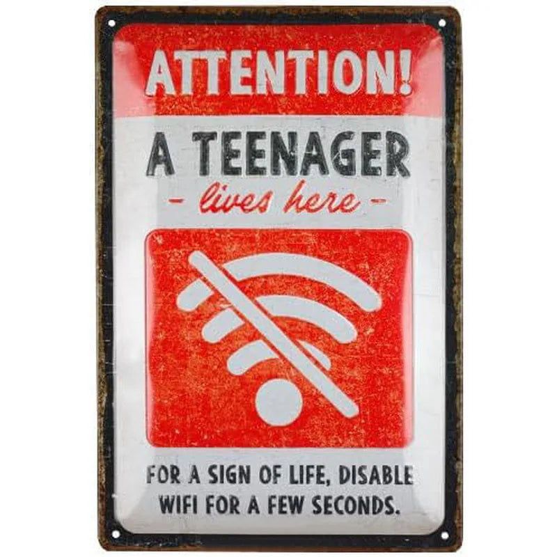 Vintage Warning Attention Notice Metal Tin Signs Posters Plate Wall Decor for Home Bars Garage Cafe Clubs Retro Poster Plaque - Grand Goldman