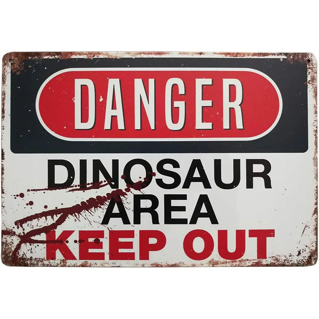 Vintage Warning Metal Tin Signs Danger Do Not Enter Wall Decor for Garage Garden Restaurant Bars Cafe Clubs Retro Posters Plaque - Grand Goldman