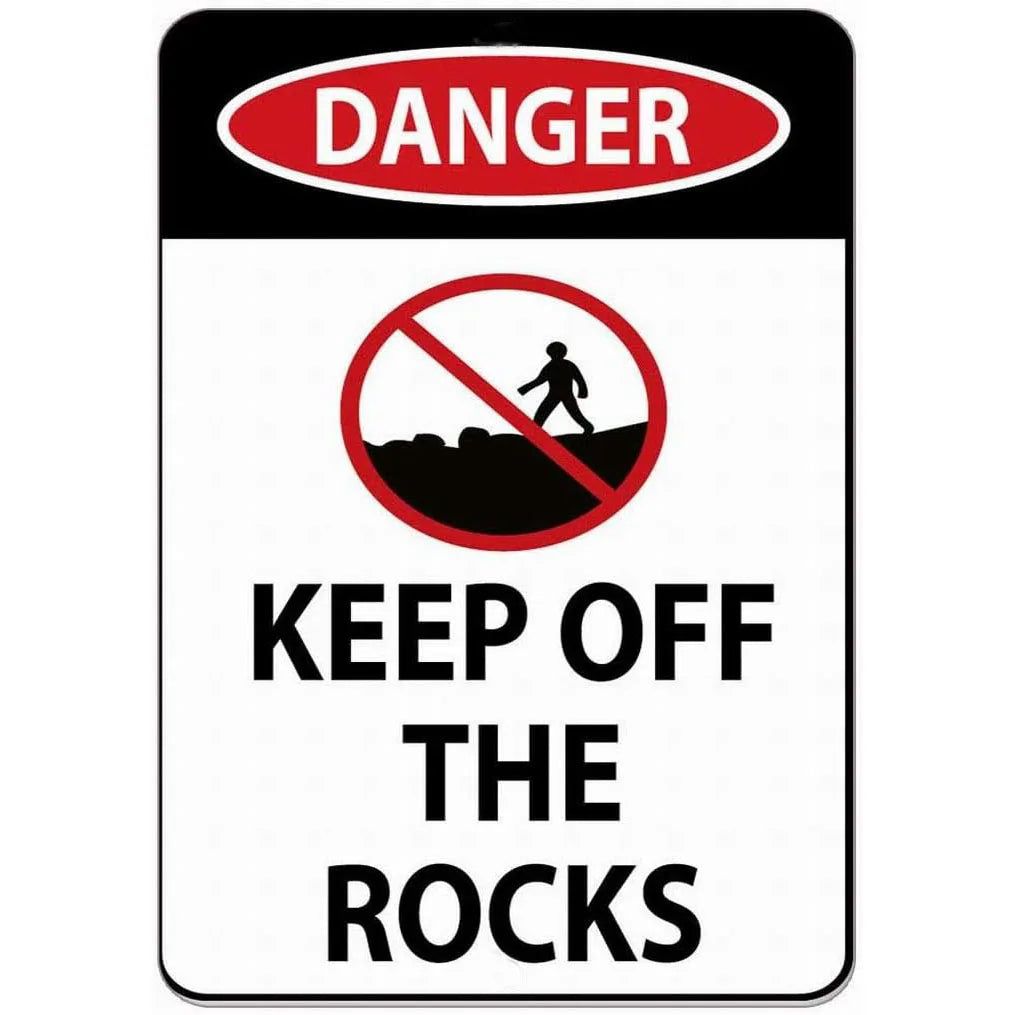 Vintage Warning Metal Tin Signs Danger Do Not Enter Wall Decor for Garage Garden Restaurant Bars Cafe Clubs Retro Posters Plaque - Grand Goldman