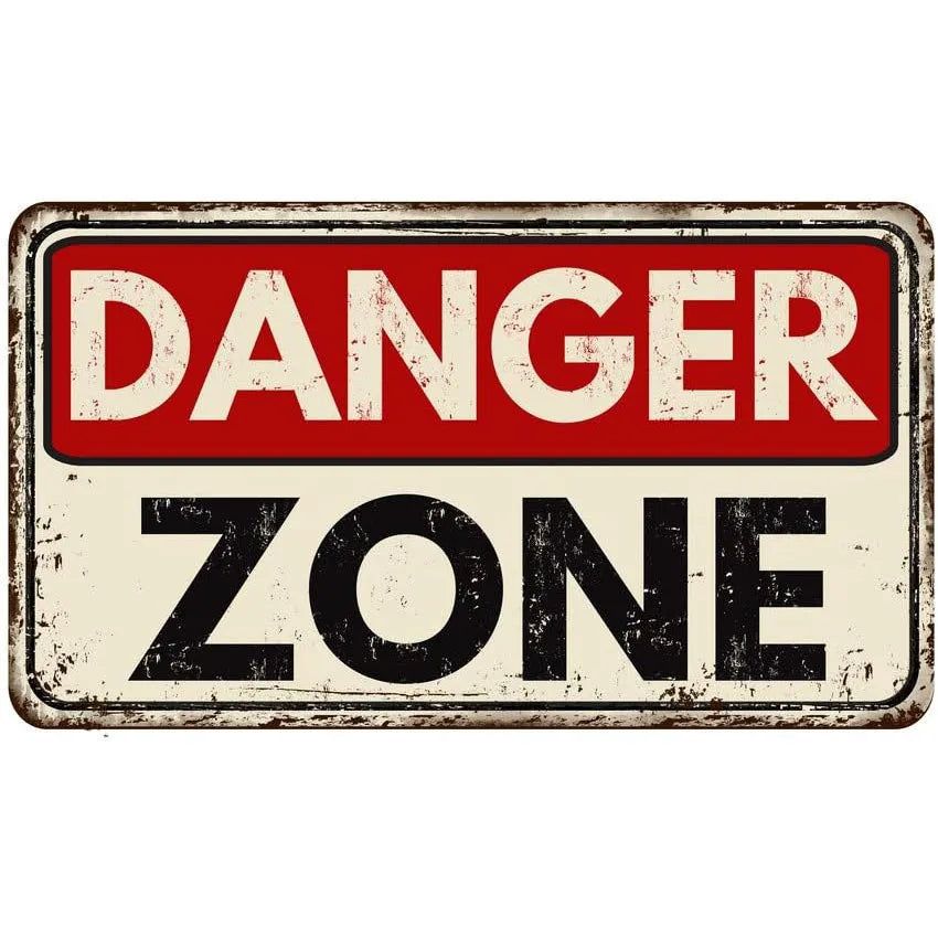 Vintage Warning Metal Tin Signs Danger Do Not Enter Wall Decor for Garage Garden Restaurant Bars Cafe Clubs Retro Posters Plaque - Grand Goldman