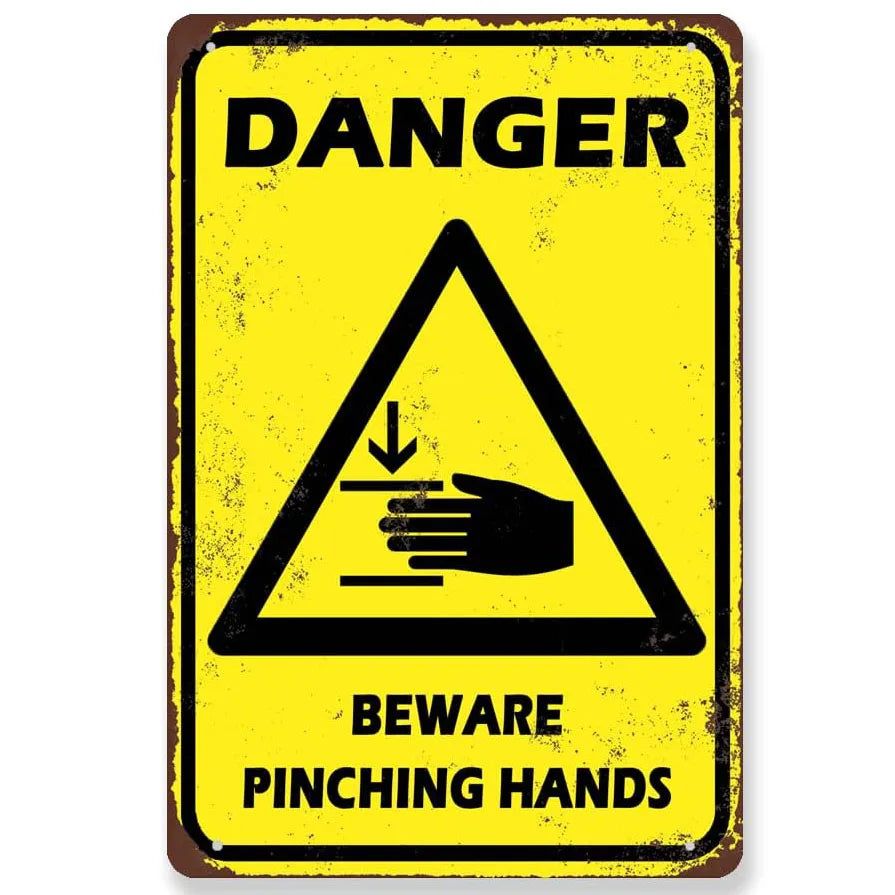 Vintage Warning Metal Tin Signs Danger Do Not Enter Wall Decor for Garage Garden Restaurant Bars Cafe Clubs Retro Posters Plaque - Grand Goldman