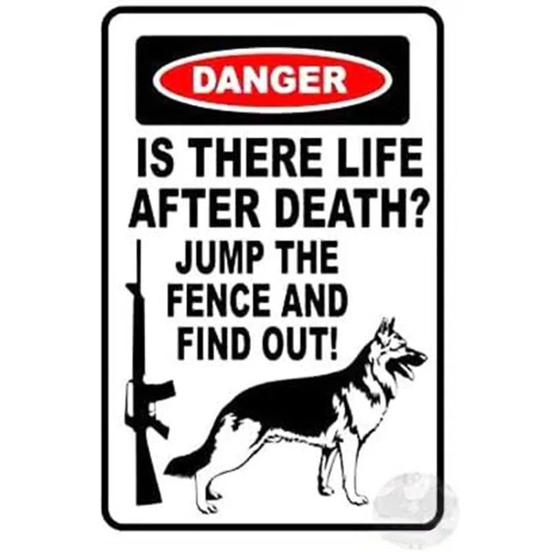 Vintage Warning Metal Tin Signs Danger Do Not Enter Wall Decor for Garage Garden Restaurant Bars Cafe Clubs Retro Posters Plaque - Grand Goldman