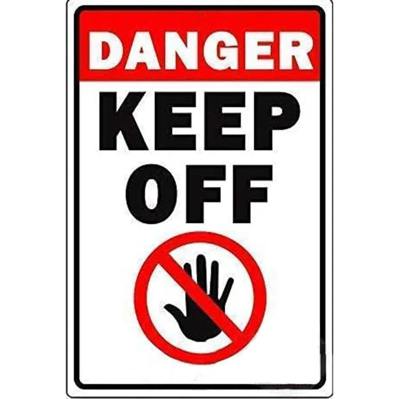 Vintage Warning Metal Tin Signs Danger Do Not Enter Wall Decor for Garage Garden Restaurant Bars Cafe Clubs Retro Posters Plaque - Grand Goldman