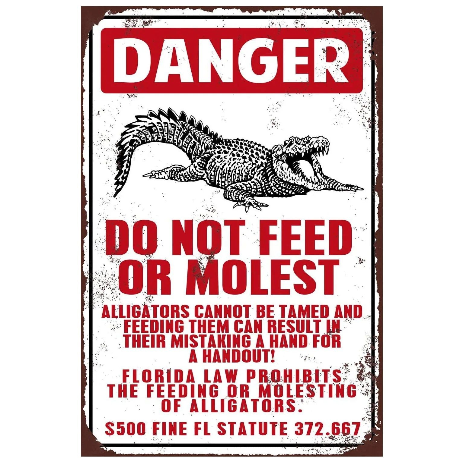 Vintage Warning Metal Tin Signs Danger Do Not Enter Wall Decor for Garage Garden Restaurant Bars Cafe Clubs Retro Posters Plaque - Grand Goldman