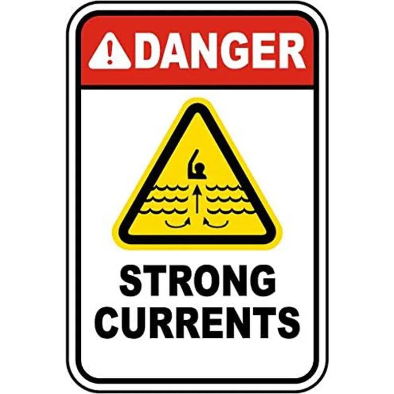 Vintage Warning Metal Tin Signs Danger Do Not Enter Wall Decor for Garage Garden Restaurant Bars Cafe Clubs Retro Posters Plaque - Grand Goldman