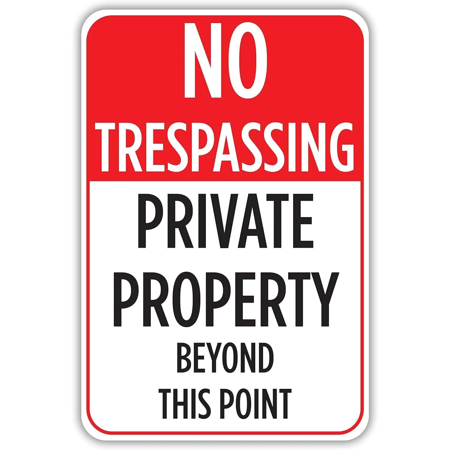 Vintage Warning Metal Tin Signs No Trespassing Posters Plate Wall Decor for Home Bars Garage Cafe Clubs Retro Poster Plaque - Grand Goldman