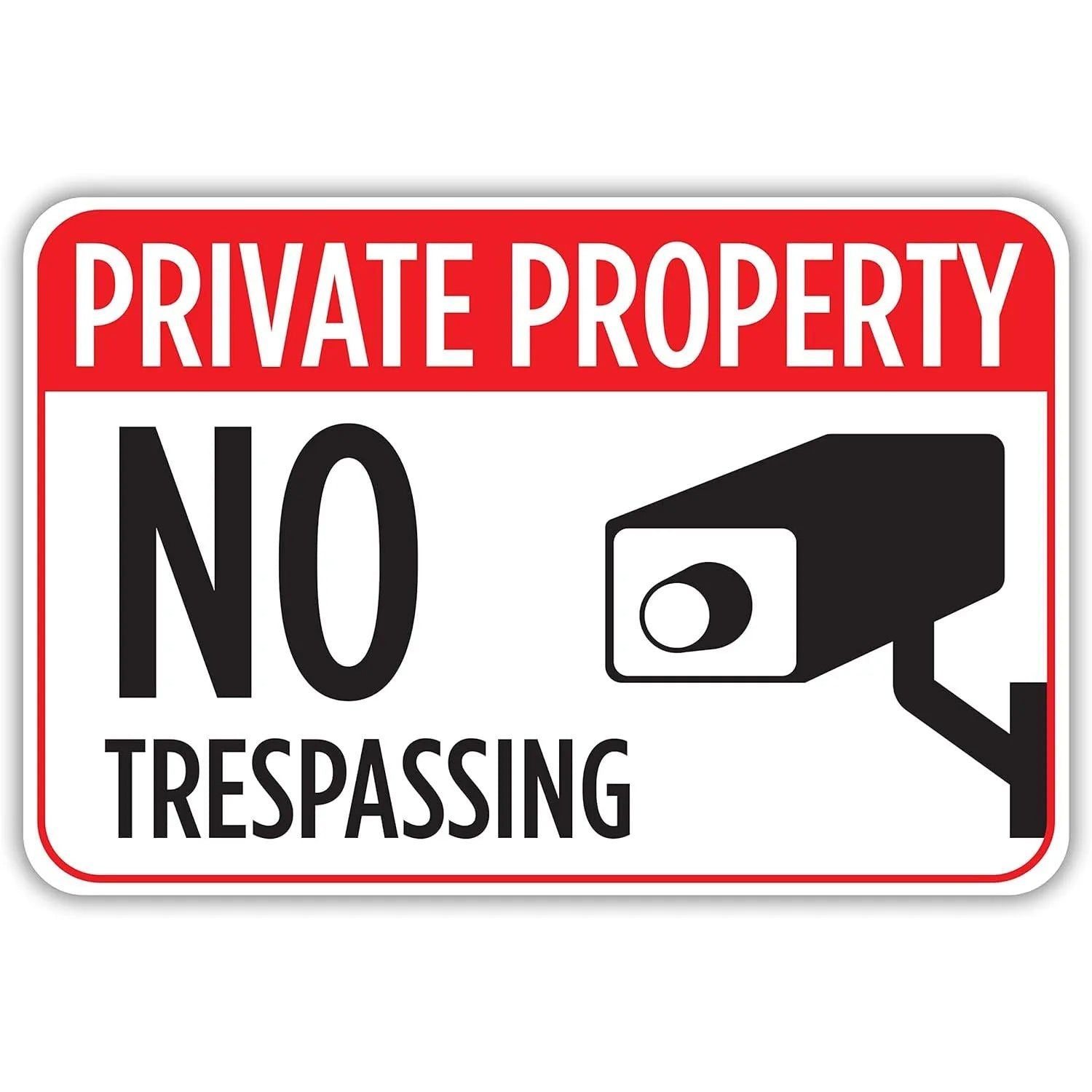 Vintage Warning Metal Tin Signs No Trespassing Posters Plate Wall Decor for Home Bars Garage Cafe Clubs Retro Poster Plaque - Grand Goldman