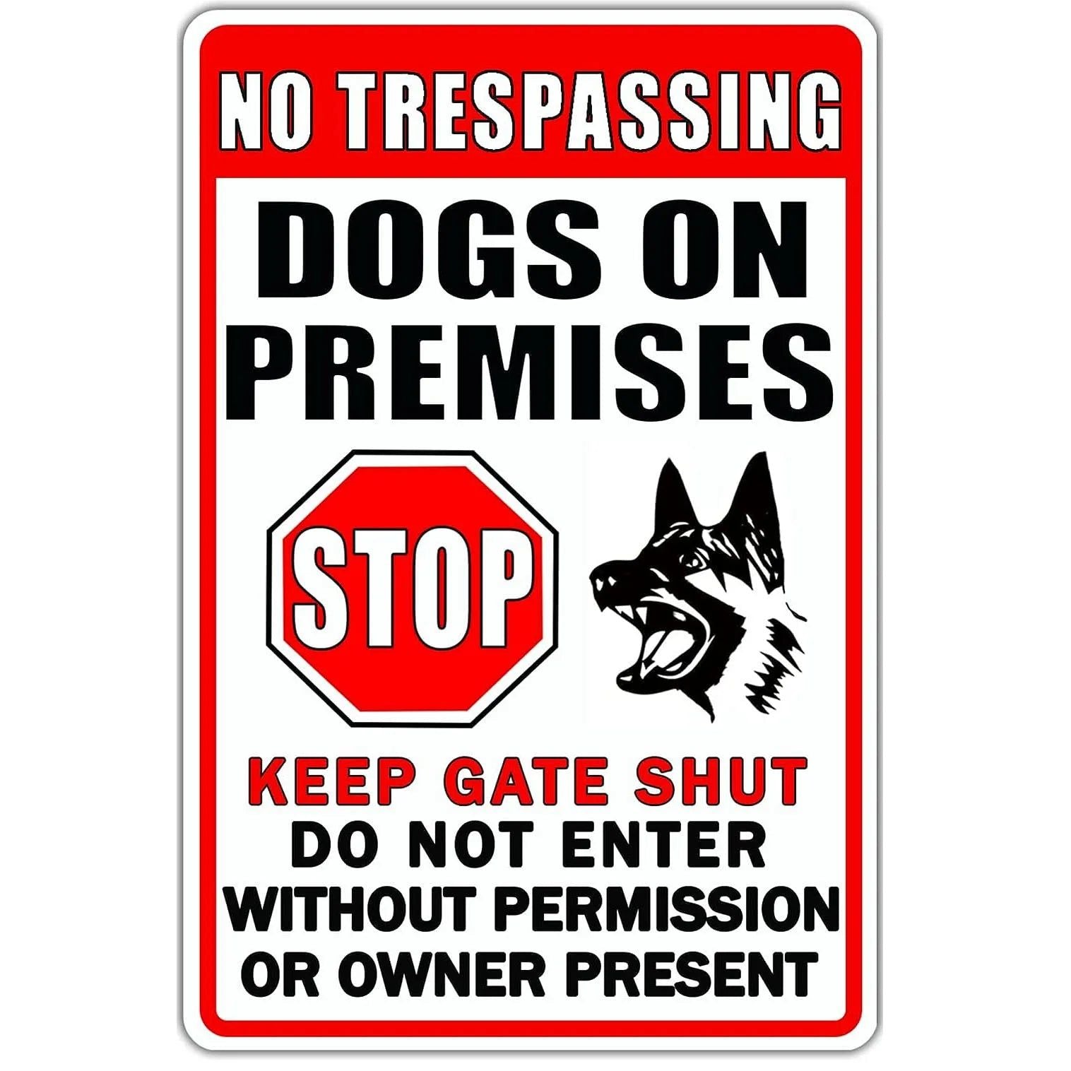 Vintage Warning Metal Tin Signs No Trespassing Posters Plate Wall Decor for Home Bars Garage Cafe Clubs Retro Poster Plaque - Grand Goldman