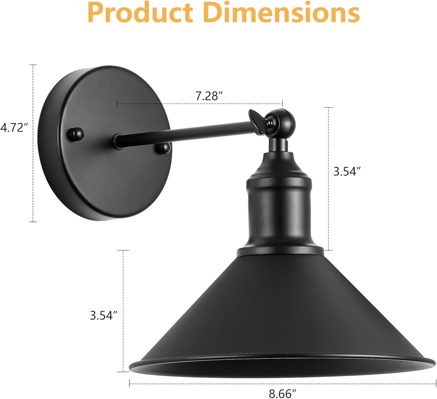 Vintage Black Wireless Battery Operated Wall Sconces, Cordless LED Wall Lights Set of 2 with Remote Control, for Bedroom, Farmhouse, Gallery - Easy Setup, Adjustable Brightness, Long-Lasting Battery - Grand Goldman