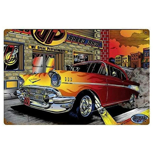 Vintage Car Metal Tin Signs Benz Mustang Posters Plate Wall Decor for Garage Bars Man Cave Cafe Clubs Retro Posters Plaque - Grand Goldman