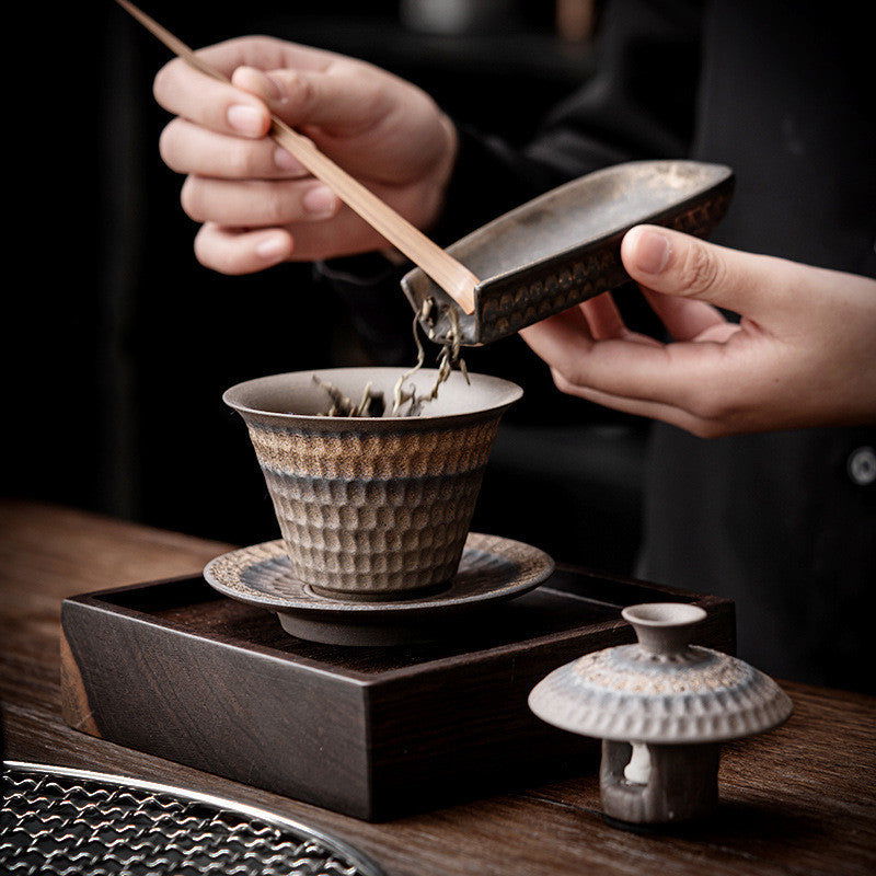 Vintage Ceramic Sancai Cup Household Kung Fu Tea Set - Grand Goldman