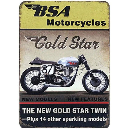 Vintage Classic Motorcycles Metal Tin Signs Posters Plate Wall Decor for Home Bars Garage Cafe Clubs Retro Posters Plaque - Grand Goldman